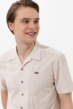 U. S. Polo Assn / Мужская рубашка цвета хаки с коротким рукавом - U.s. polo assn фото 4