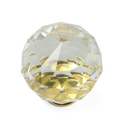 Ручка-кнопка CAPPIO "Алмаз", стеклянная, d=40 мм, 8 шт.