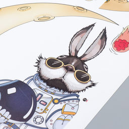 Наклейка интерьерная цветная «Звери в скафандрах», набор 2 листа, 30×85 см