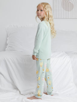 К 1541/дымчатый нефрит,цв.попугайчики пижама дет