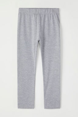 Siyah-Gri 2li K?z Cocuk Pamuklu Orme Tayt TKDSS25TA00007 - Trendyolmilla фото 2