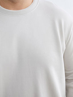 Bisiklet Yaka Erkek Kal?n Sweatshirt