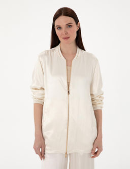 Ekru Comfort Fit Bluz