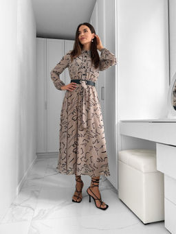 Платье Кэсси (серо-бежевый) - Nadi bordo фото 2