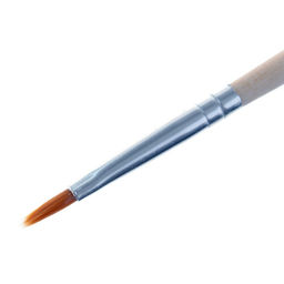 Цена за 10 шт. Кисть для рисования, нейлон, № 1, плоская, деревянная ручка, международный размер