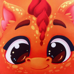 Подушка круглая Дракоша, оранжевый - Mni mnu фото 4