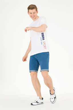Мужская белая футболка с круглым вырезом - U.s. polo assn фото 10