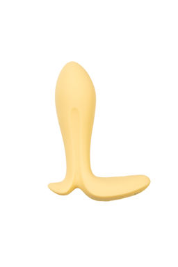 Анальный вибратор Satisfyer Intensity Plug, силикон, желтый, 9 см  фото 4