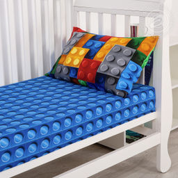 Леголэнд Детский/Пододеяльник: 1 шт. - 147*112; Простыня: 1 шт. - 150*110; Наволочка: 1 шт. - 40*60; Бязь ясельная - Артпостелька фото 3