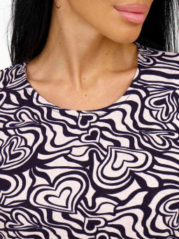 Платье женское, цвет бежевый черный