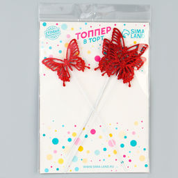 Набор для украшения Бабочки, цвет красный - Страна карнавалия фото 4