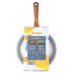 50310 WERNER Набор из 2 сковород AREZZO 20х4,5см, 26х5,3см с индукционным дном, с двуслойным мраморным антипригарным покрытием Pfluon Marble. Материал: кованый алюминий. Толщина: 2,5мм фото 6