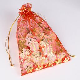 Цена за 20 шт. Мешочек подарочный органза «С Новым годом!», 16×24 см ± 1.5 см
