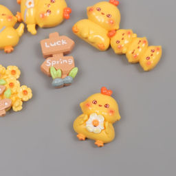 Декор для творчества пластик «Цыплята», ассорти, набор 7 шт., 2×2×1 см