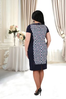 Платье женское в горох для работы повседневное прямое - Almond фото 7