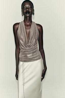 DRAPED HALTER TOP - Zara фото 2