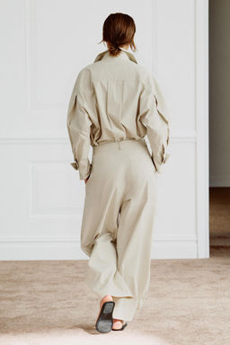 CAMISA OVERSIZE ZW COLLECTION LIMITED EDITION / Beige claro