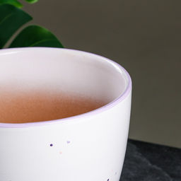 Горшок для цветов «Лаванда», 5 л, d=23 см, h=21 см, керамика, с поддоном, белый