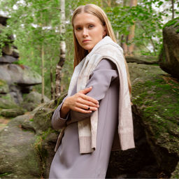Платье длинное женское с разрезами MINAKU: Casual collection, серое, размер 50