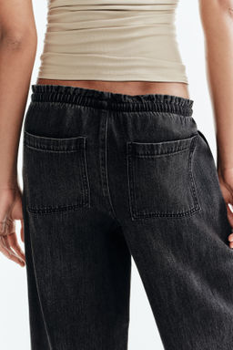 Pantal?n denim con cintura el?stica - H&m фото 10