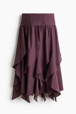 Falda midi asim?trica