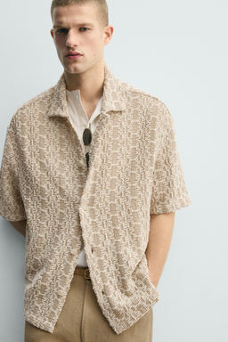 CAMISA ESTRUCTURA CROCHET / Tostado - Zara фото 5