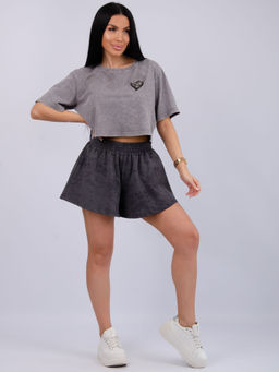 Шорты Лолита, футер с лайкрой - Малина фото 73