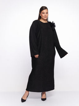 Черное платье с люрексом PP51727BLK01 - Артесса фото 11