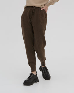 Брюки из пуха яка 05087 коричневые