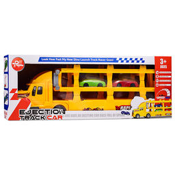 Машина "Автовоз" (цвет желтый) 4 машины в комплекте, в коробке