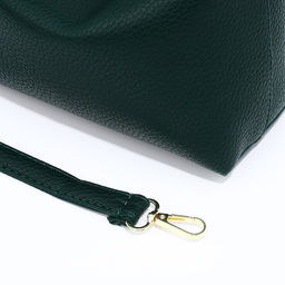 Сумка-багет на молнии, цвет зелёный - Simaland фото 6