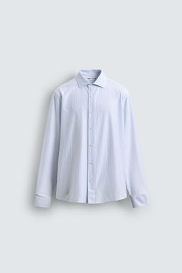 CAMISA REGULAR FIT / Blanco / Celeste