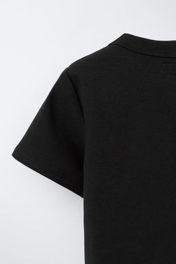 CAMISETA LISA INTERLOCK / Negro - Zara фото 4
