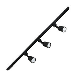 ULB-Q292 8W/4200К/K BLACK SET31 Светильник-прожектор светодиодный трековый, в составе набора из 3 штук на шинопроводе 1 м с коннектором. 1800 Лм. Белый свет (4200К). Корпус черный. ТМ Volpe.
