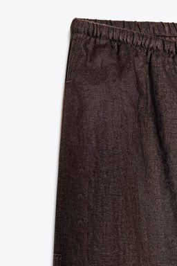 ZW COLLECTION 100% LINEN PALAZZO TROUSERS - Zara фото 39