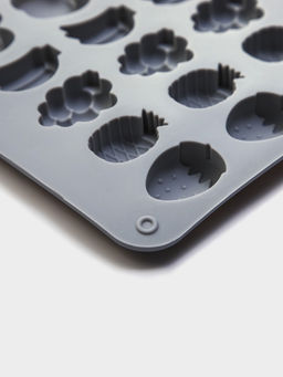 Форма для мармелада Доляна Фрукты, силикон, 21,3?14,4?1,5 см, 25 ячеек (3?2 см), цвет серый  фото 5