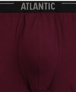 ATLANTIC 3MH-011 Трусы шорты Solid - набор (3 шт.) темно-фиолетовый + черный + темный хаки  фото 4