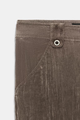 PANTAL?N FLU?DO TEXTURA / Marr?n / Topo - Zara фото 8