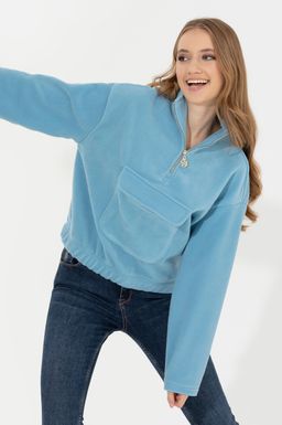 Женская синяя толстовка стоя - U.s. polo assn фото 4
