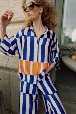 CAMISA OVERSIZE RAYAS / Multicolor - Zara фото 2