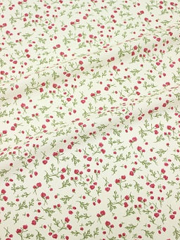 Штапель Ангелия-бордовые цветочки, ш.1.45м, вискоза-100%, 105гр/м.кв