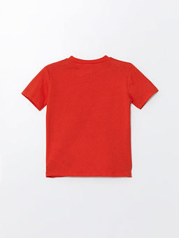 Bisiklet Yaka K?sa Kollu Bask?l? Erkek Bebek Ti??rt