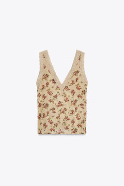 FLORAL LACE TOP - Zara фото 10