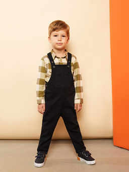 Uzun Kollu Ekose Desenli Erkek Bebek G?mlek