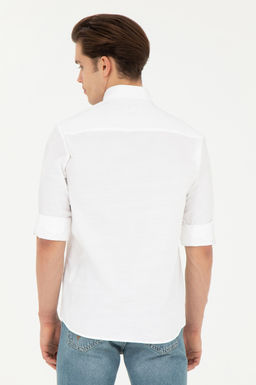 Мужская белая рубашка с длинным рукавом - U.s. polo assn фото 12