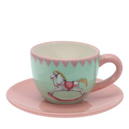 Набор чашка с блюдцем "Лошадка",, 250 мл, L15 W15 H8 см