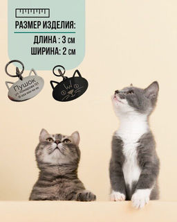 Жетон для кошек с индивидуальной гравировкой