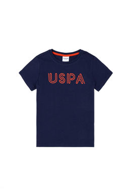 Футболка U.S. Polo Assn для мальчиков из хлопка темно-синяя  фото 4