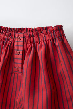 FALDA BERMUDA RAYAS CON MODAL / Rojo - Zara фото 3