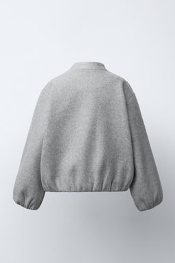 CAZADORA BOMBER SOFT / Gris claro